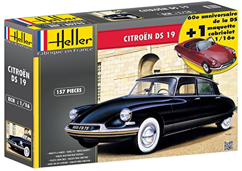 Preisvergleich Produktbild Heller 85795 - Modellbausatz Citroen DS 19 und Cabrio Sonderedition, grau