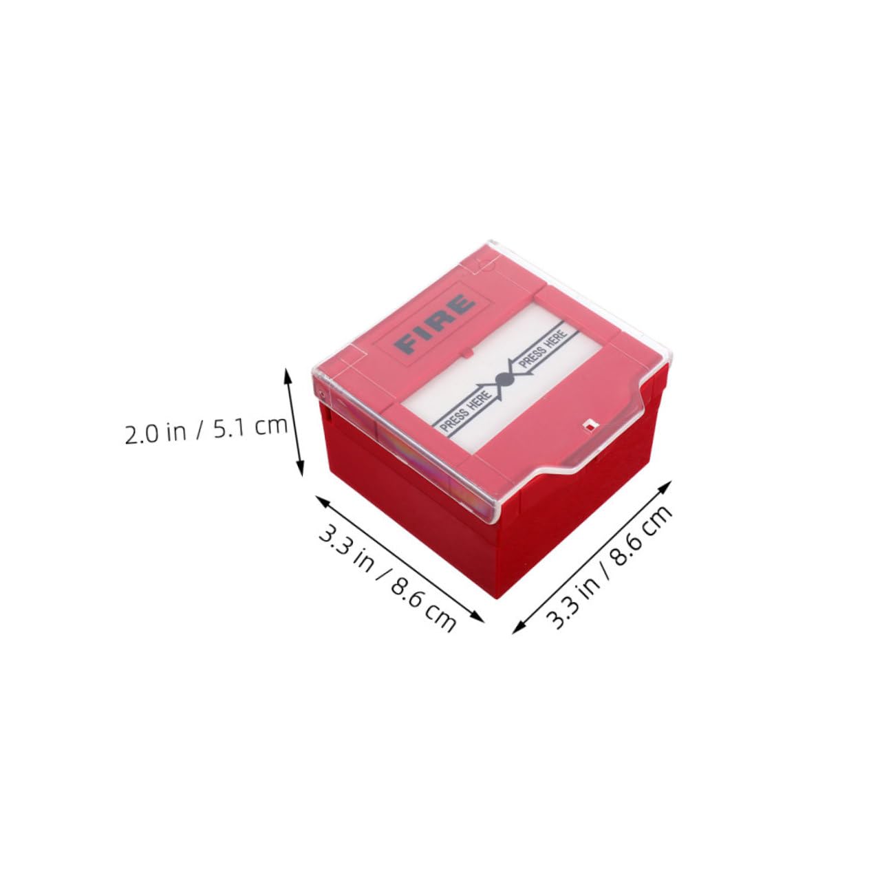 NUOBESTY Botón de Alarma Manual contra Incendios Rojo de Plástico Reinicio Rápido, Interruptor para Llamada de Emergencia en Oficina y Espacios Privados, Pack de 2 Unidades
