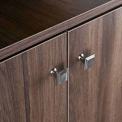 48\" Bathroom Vanity Cabinet Brown MDF Wood Vessel Sink Modern Design w/Mirror Faucet Drain - Thumbnail 7