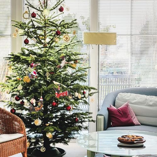 7 Stück Weihnachtsdackel Dekorationen, Dackel Weihnachtsbaum Dekorative Anhänger aus Acryl 2D für Hunde Weihnachtsbaumschmuck Hunde für Weihnachtsbäume Anhänger Ornament