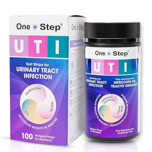 One Step UTI Test Strips, 100 Strip Tub, 3-in-1 Parameter At Home UTI Test for Women, Men &amp; Kids, Urine Test Strips for UTI &amp; Bladder, Easy to Use Urinary Tract Infection Test Kit, Home Health Tests