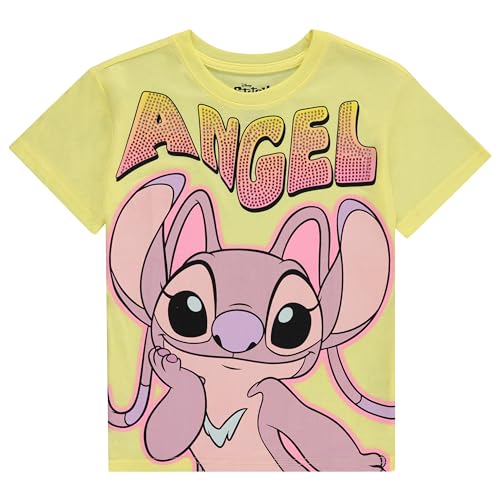 T-shirt Stitch et Angel Disney pour fille avec strass du 4 au 16 ans