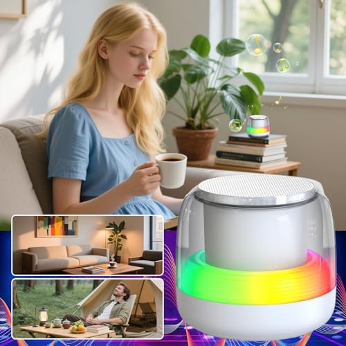 Enceinte portable Bluetooth 5.0 et caisson de basses sans fil avec lumière