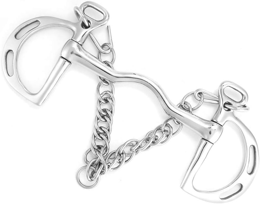 HEEPDD Bit Mouth with Copper Roller Stainless Steel Horse Chewing Mouth Roller Oval Link Copper Mouth Loose Ring Snaffle (125mm) : Sports & Outdoors