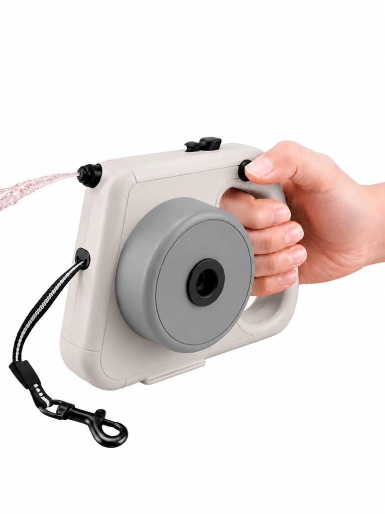 LOBOO Correa Extensible Perro 3 m con Depósito de Agua, Gris