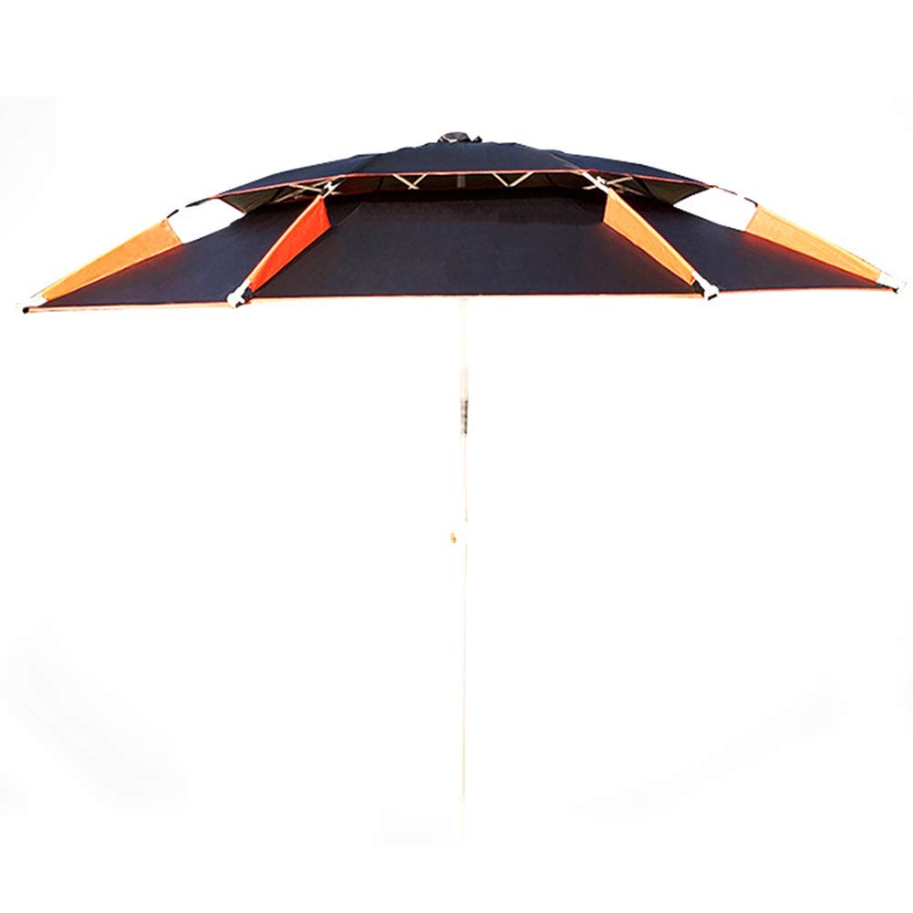 Patio o długości 2,4 m Podwójny parasol przeciwsłoneczny, ośmiokątny parasol na wsporniku Parasol wędkarski Osłona przeciwsłoneczna Łatwa do otwarcia Ochrona przed promieniowaniem UV na zewnątrz Taras