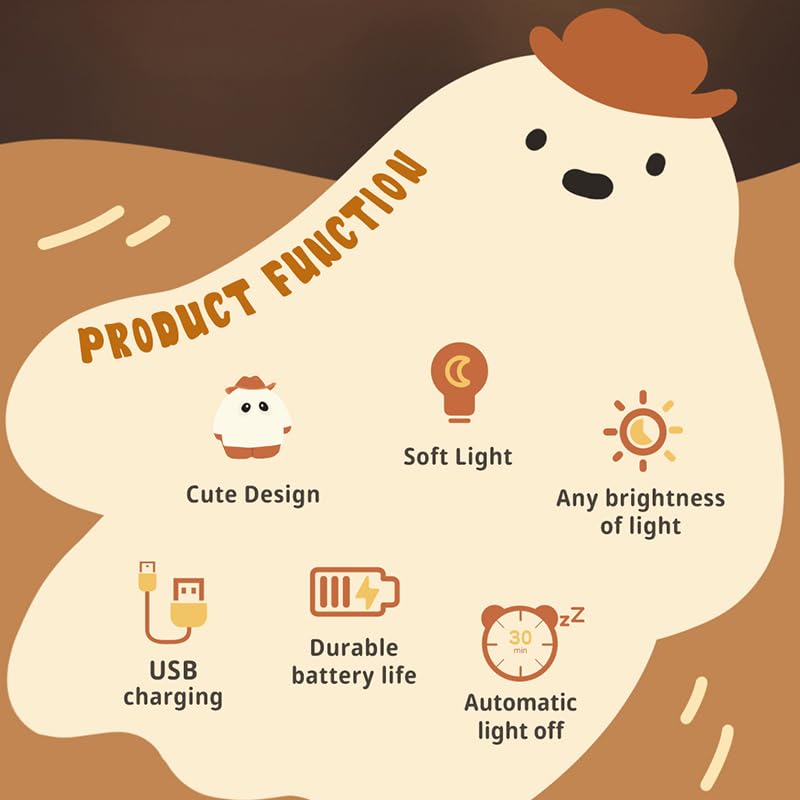 WANIDEA Ghost Night Light Ghosts Night Light Halloween Nihgtlight LED Rechargeable Night Light Suitable for Halloween Gifts and — view 9