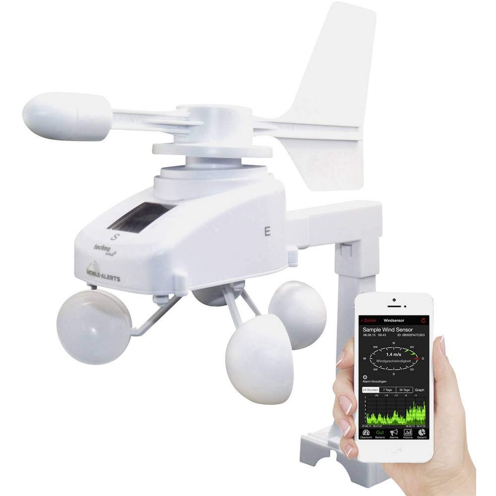 techno line MA 10660 Strumento per Velocita e Direzione Vento, Bianco