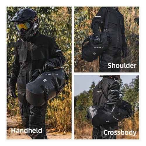 Bolsas de asiento para motocicleta impermeables y alforjas universales de 18L a 48L 6
