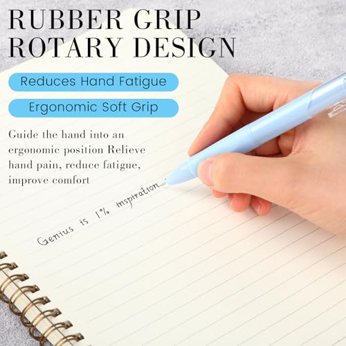 Motiskyy 100 bolígrafos de gel negro 0.5mm retractil miniatura 3