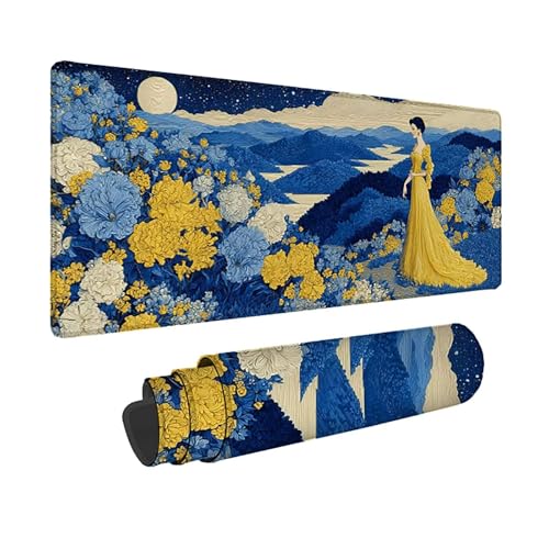 Tapis de souris XXL antidérapant 80x40cm pour corriger le manque de place et protéger le bureau