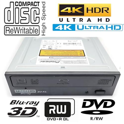 Original Pioneer BDXL 4K Ultra HD Blu-ray Player 128GB Disc Burner for BDR-211UBK/BDR-211EBK, 16X BD-RE/DL/XL/TL QL, 16X DVD+-R/RW, CD-RW Optical Drive - Image 4