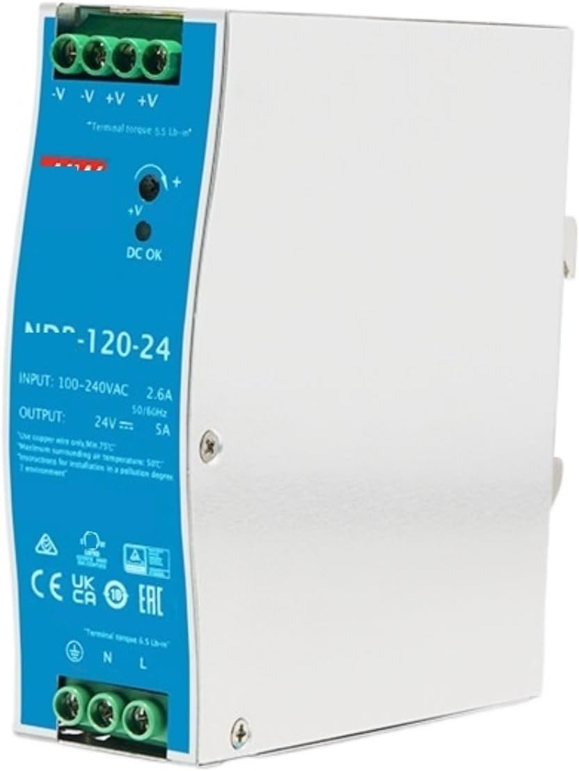 NDR-120-24、24V 5A 120W、DC スイッチング電源、安定化電源アダプター