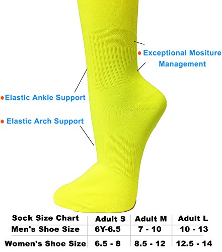 COUVER Polyester Soccer Knee High Socks with Black Shin Guards Shin Protector3