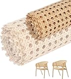 STOUCLA Cane Webbing Kann Rattan Rolls, Rattan Geflecht,DIY Wabengeflecht Stuhlflechtrohr,Möbel Wienerlecht, Geflochtener Open Rattan für Handgewebte Produkte, Heimdekoration, 40 x 100 cm