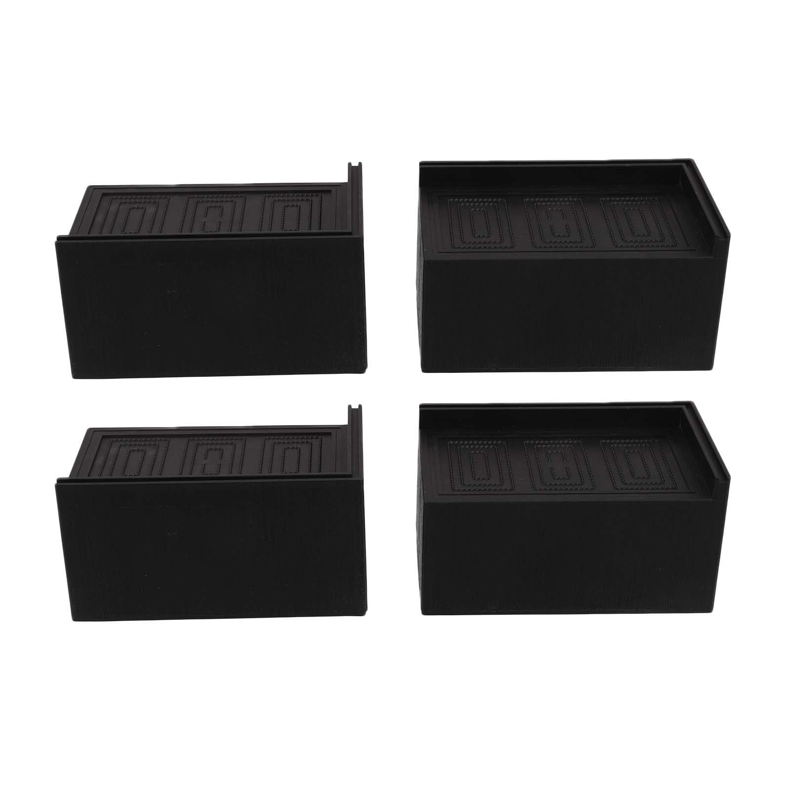 Patins de protection en caoutchouc noir pour rehausser lit et bureau x4