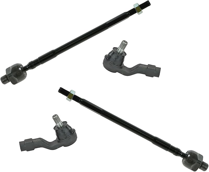 TRQ Front Inner and Outer Tie Rod Set 4 Piece | For 1990-1997 Mazda Miata