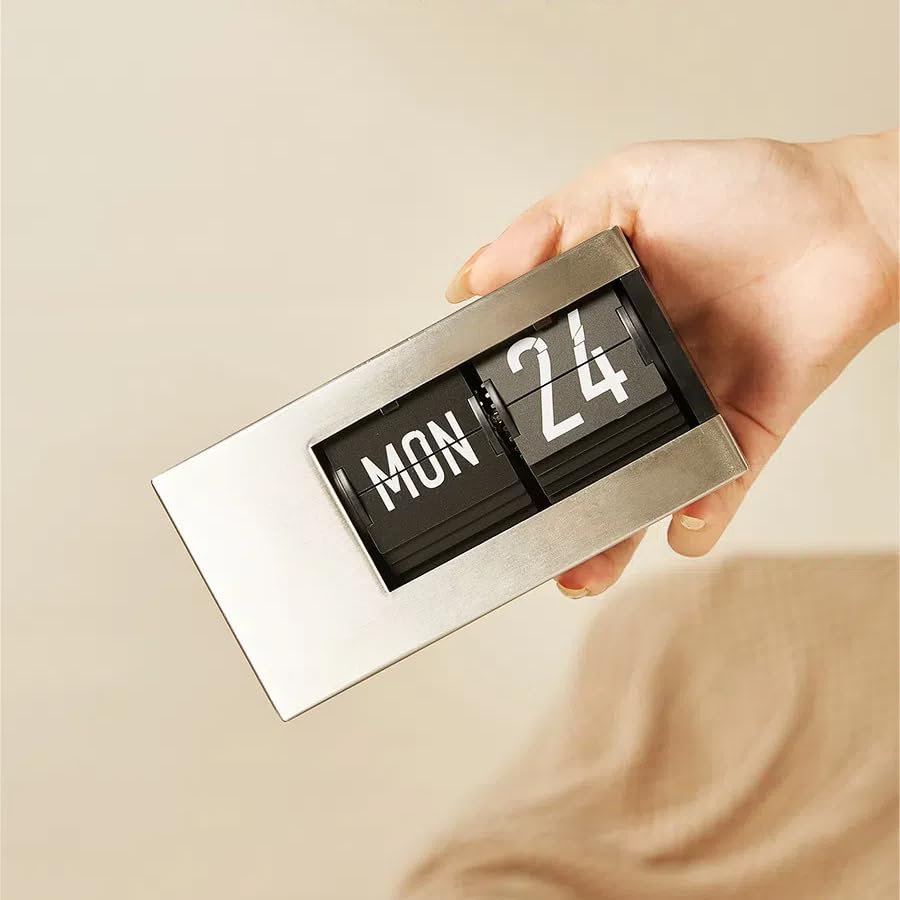 Amazon.com: Itigoitie Calendar Flip Clock,Intelligent Perpetual