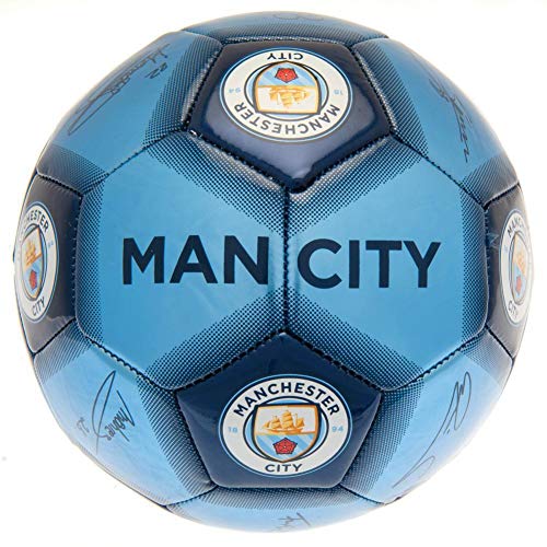 Manchester City F.C. Synthetic Signature Football ( Blue, 5 )