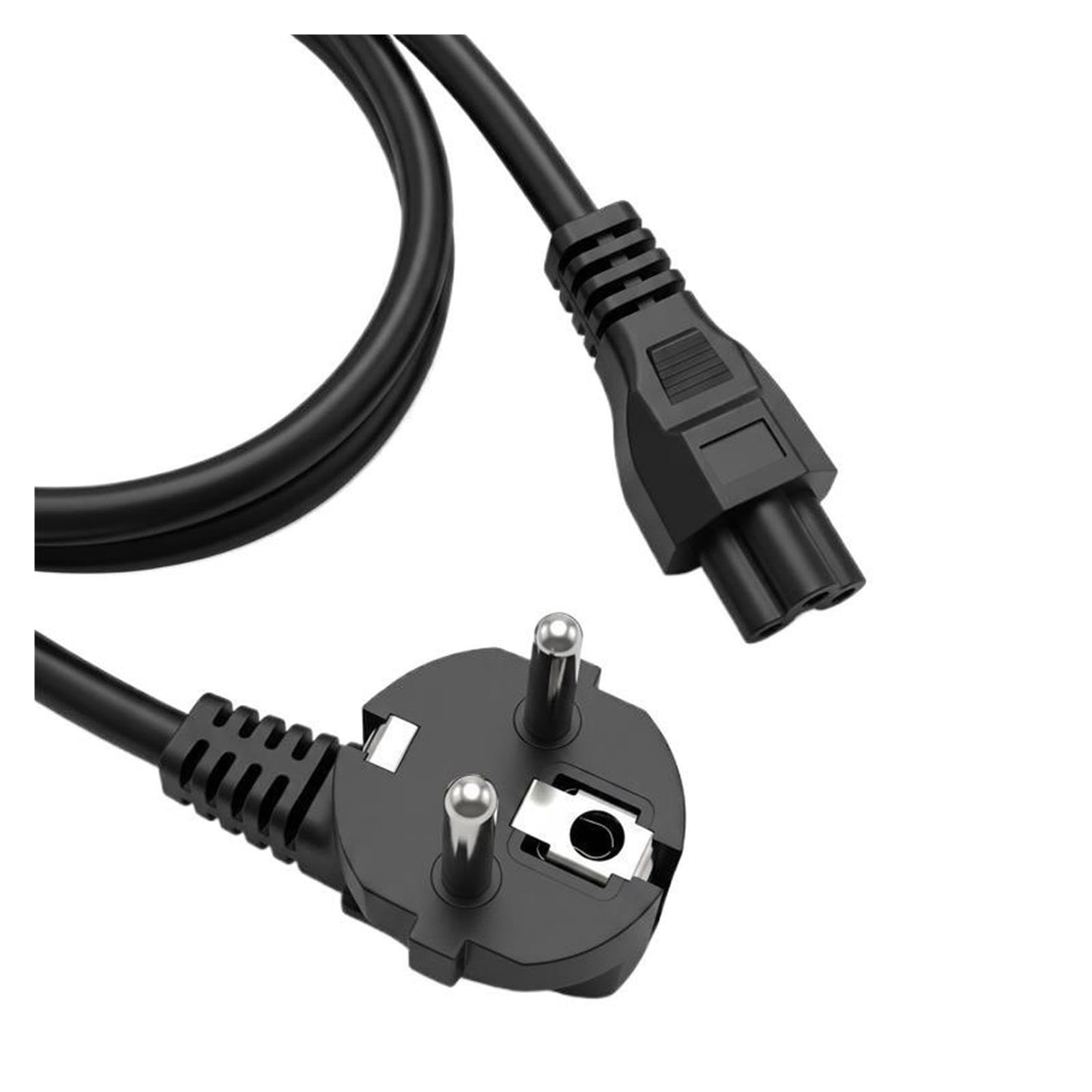 Cable de energía UE 0,5/1,2/1,5/3/5m Cable de extensión IEC 320 C5 Cable de extensión de Fuente de alimentación for portátil, TV, Impresora(3 Meters)
