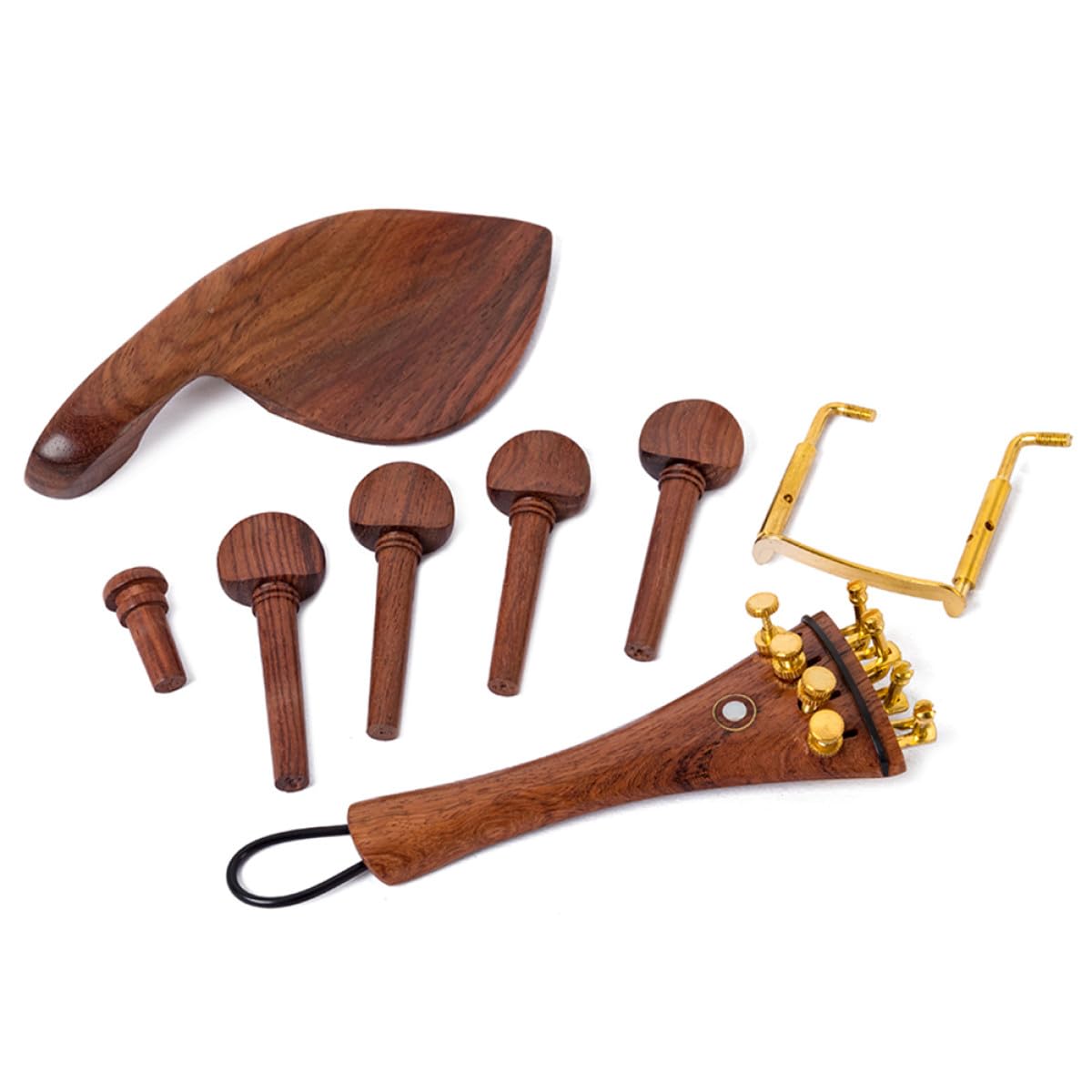 Toddmomy Accesorios para Violín Resistente Tensión de Cuerdas Juego de 15 Piezas de Madera Acabado Fino Adecuado para Violines DIY de Alta Gama