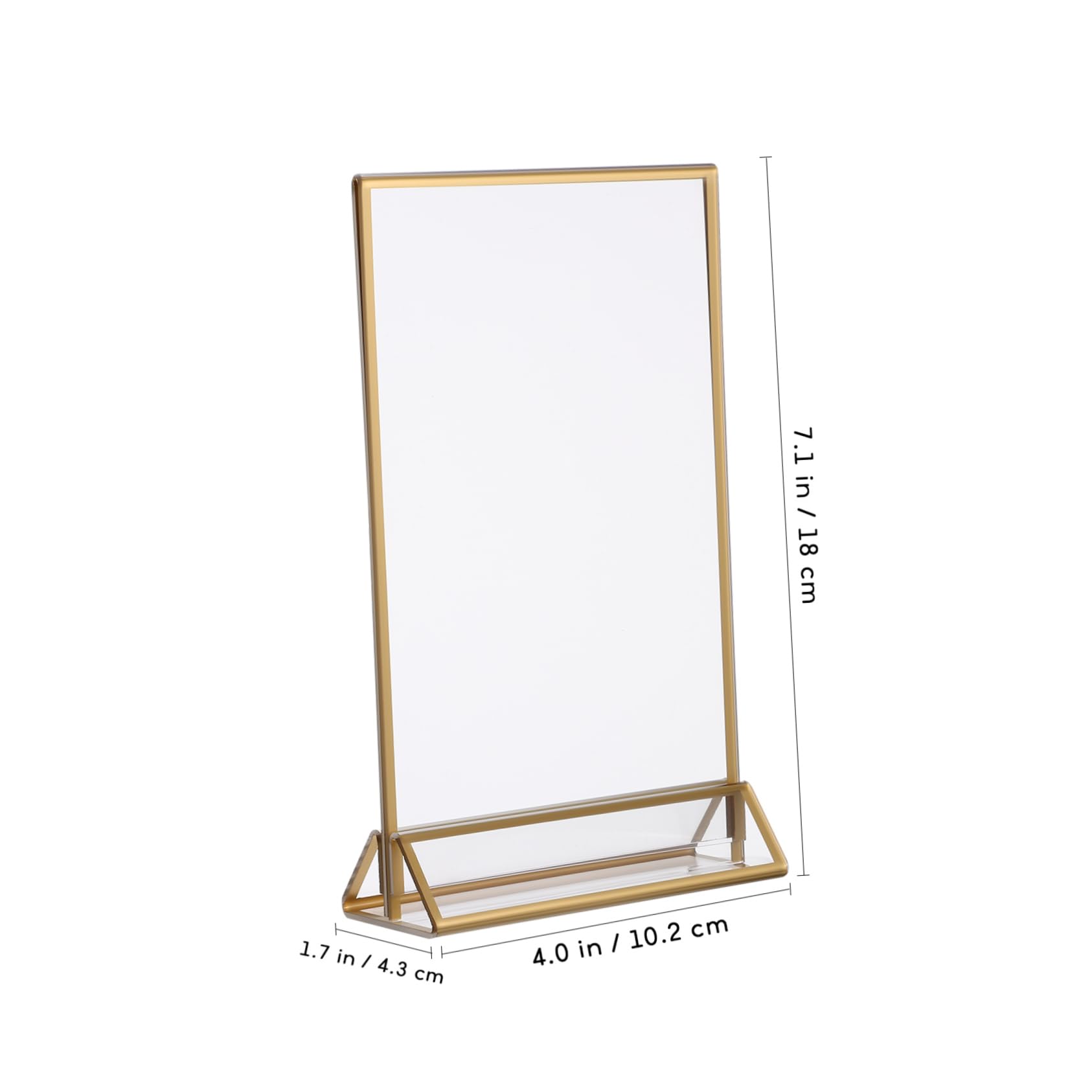 6 Stück Sign Halter Doppelseitige Tischkartenständer für Menüs Dokumente Werbung Transparent Langlebig für Hochzeiten Geschäfte