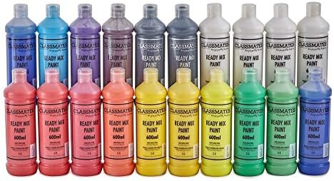 Classmates Ready Mixed Paint - Assorted - 20 x 600ml