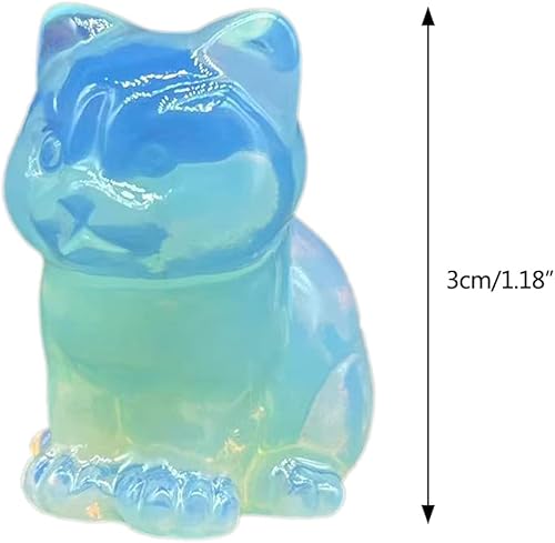 Miniatura 6 de Figura de animal de piedra natural tallada con estatua de cristal de 12 pulgadas para decoración de hogaroficinahabitación figuras de adorno para