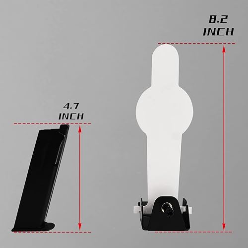 Miniatura 5 de Sistema de soporte de tiro de metal de 2 piezas para entrenamiento de pistola Airsoft y práctica de pistolas BB, adecuado para exteriores e