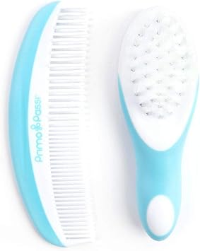 Primo Passi - Comb and Brush Set | Baby Hair Brush and Comb Set for Newborns and Toddlers, Baby Girl and Baby Boy Blue