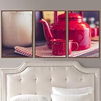 3 Piece Framed Canvas Wall Art Coffee Canvas Prints Home Artwork Decoration for Living Room,Bedroom - 16