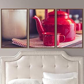 signwin 3 Piece Framed Canvas Wall Art Coffee...