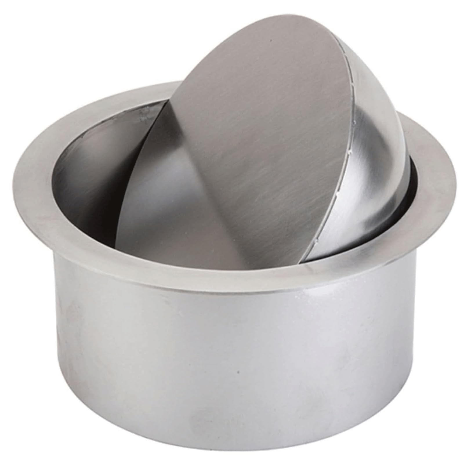 MUYRJLZX Trash Chute Lid Steel Waste Chute Lid Round Balance Flap Cover Swing Countertop Trash Grommet Trash Can Lid Built-in Trash Flip Lid(D24CM)