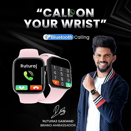 Image of Kratos SW15 Smart Watch for Men and Women with Bluetooth Calling, 1.85 inch HD Display, IP67 Water Resistant, Long Battery Life, 25+ Sport Modes,SpO2 & Health Monitoring, Smart Watch with 200+ Watch Face