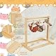 SUPERFINDINGS Mini Holzkleiderständer Inklusive 1 Stück 30x18.3cm Kleinem Kleiderständer Und 12 Stück Kleiderbügel Mit Einer Breite von 10cm Kleiderorganizer Für Sammlungen