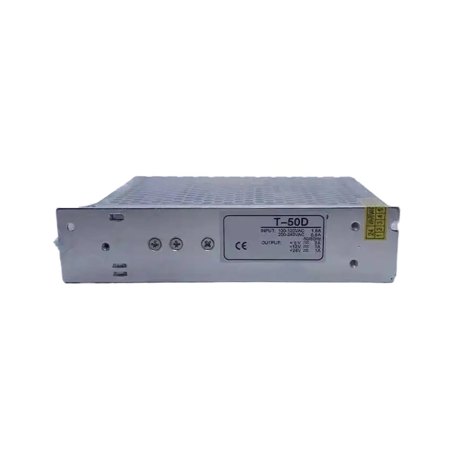Alimentatore con interruttore a tripla uscita da 50 W. Protezione da 50 W