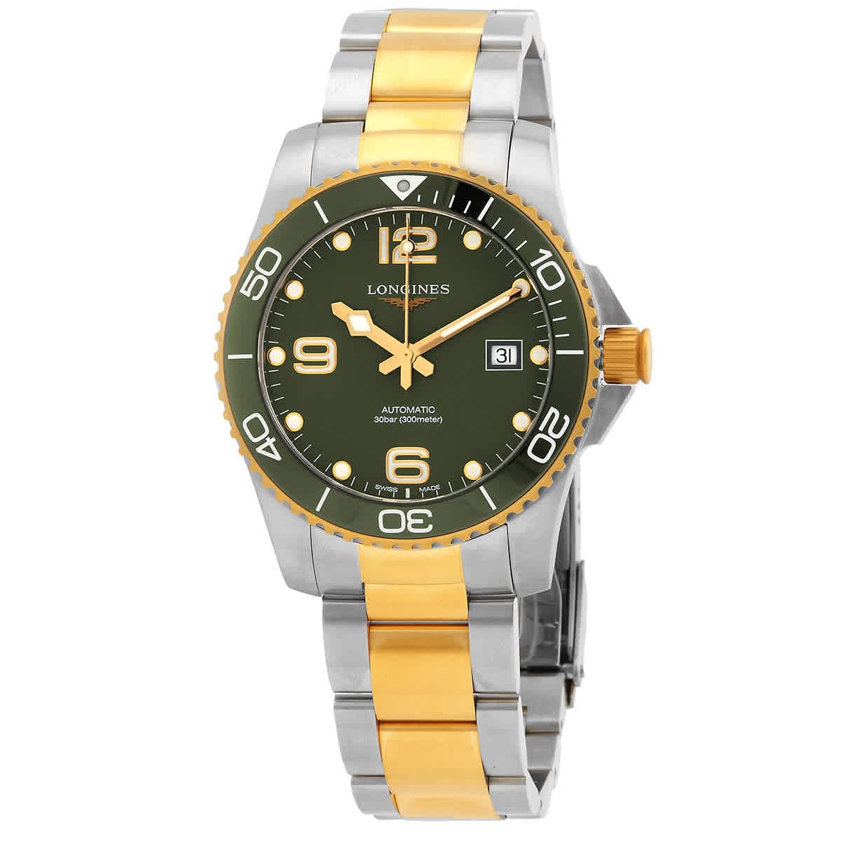 Longines Hydro Conquest Automatic Green Dial Men's Watch - Main Image