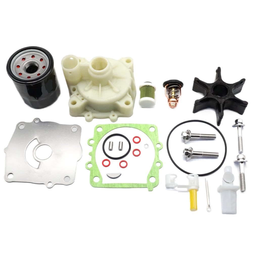 Kit di manutenzione di servizio di 100 e 300 ore compatibile con F115A F115B F130A fuoribordo a 4 tempi 115HP 130HP con filtro dell'olio termostato