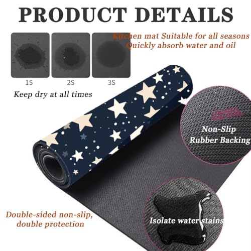 Tapis cuisine antidérapants lavables et absorbants avec séchage rapide noir - 3