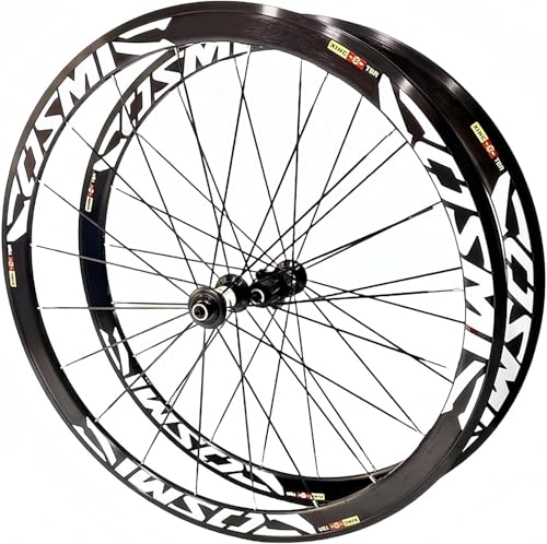 700C 自転車ホイールセット、クイックリリース、アルミ合金 C/V ブレーキリム レーシングバイクホイール、シールベアリング、20/24H、7-12 スピードカセット、V/C ブレーキ、50mm(V/C brack,40mm)
