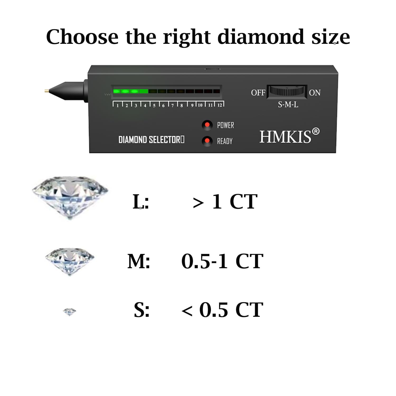 Diamond Tester, Jewelry Diamond Tester Pen ＋ 40X Mini LED Magnifying, Diamond Selector for Novice, Thermal Conductivity Meter