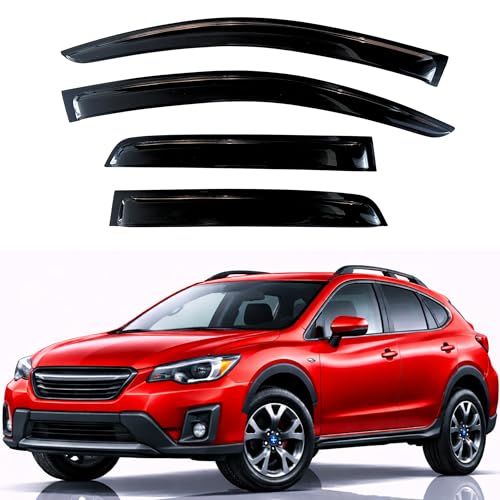 Image of KPY Rain Guards Fit for 2018-2023 Subaru Crosstrek, Out-Channel Window Visors Vent Wind Deflectors 4PC, Car Accessories for 2017-2023 Subaru Impreza Hatchback