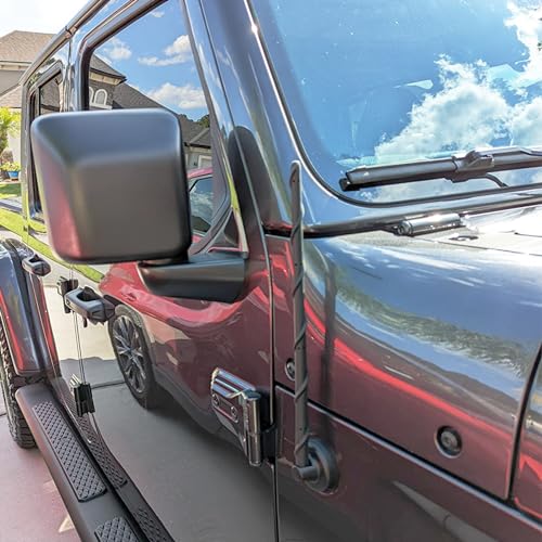 Image of KSaAuto Short Antenna Fits for Jeep Wrangler JK JKU JL JLU Rubicon Sahara Gladiator 2007-2020 | 13 Inch Flexible Rubber Antenna Replacement | Spiral New Designed for Optimized Radio Signal Reception