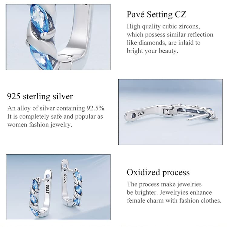 Boucles d'oreilles en argent 925 et opale bleue : le cadeau idéal