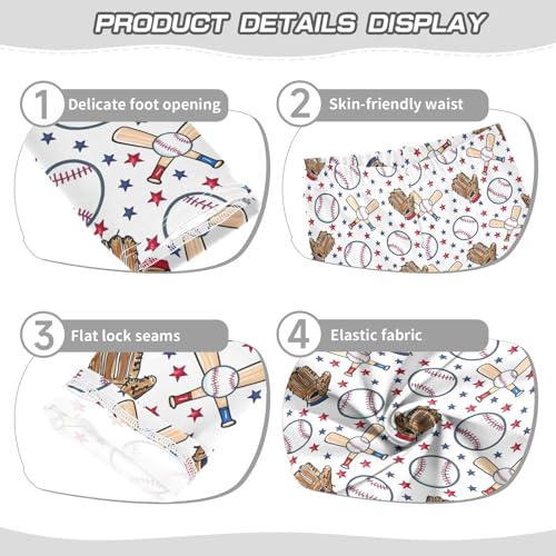 Baseball Cute Cartoon Prints Girls Leggings Soft Comfortable Athletic Leggings Dancing Pants for 4-10 Years3