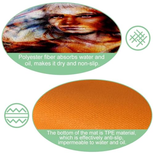 Tapete de cocina mística VAPOKF ideal para decorar tu suelo de pasillo y lavandería 5