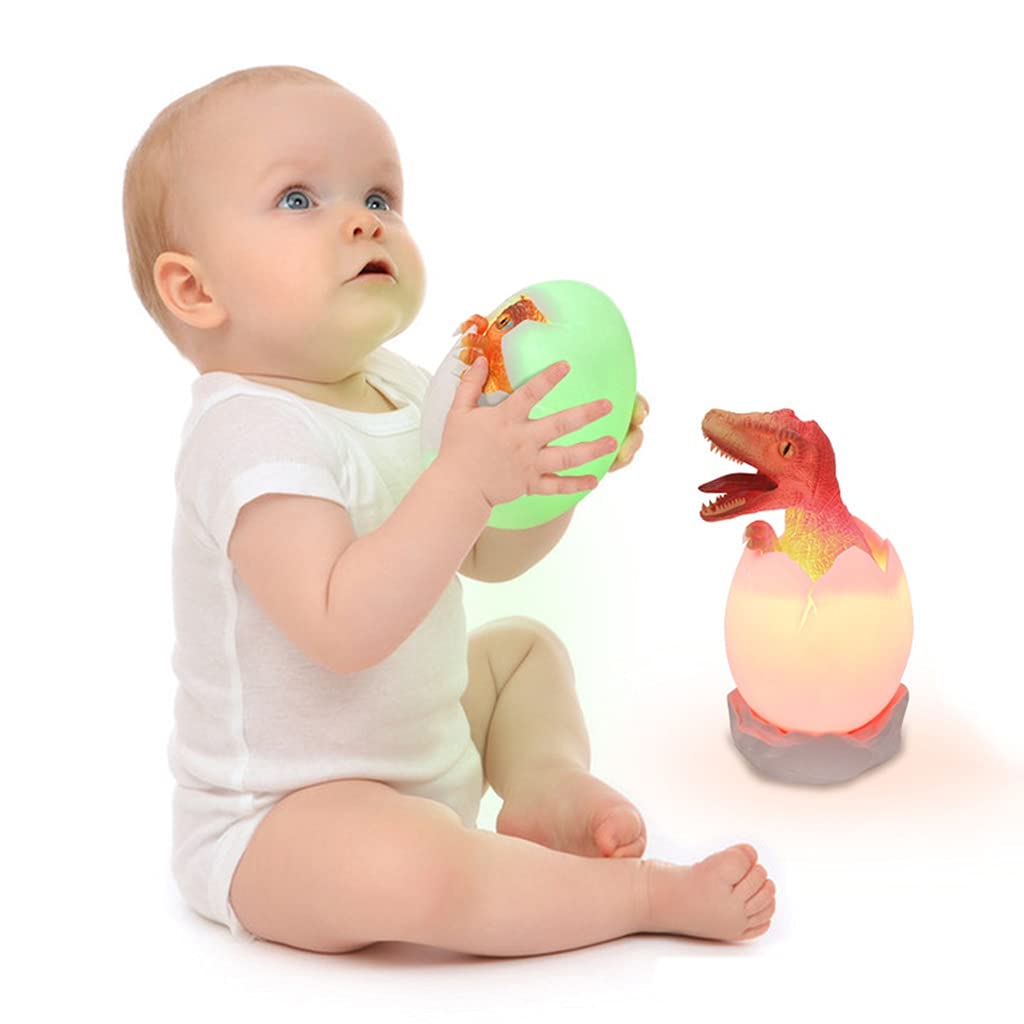 Lámpara de Dinosaurio 3D, Juguetes de Dinosaurios Recargable Luz de Noche de Noche de 16 Colores, Luces de Dinosaurio para la Habitación de Los Niños, Regalos de San Valentín para Niños