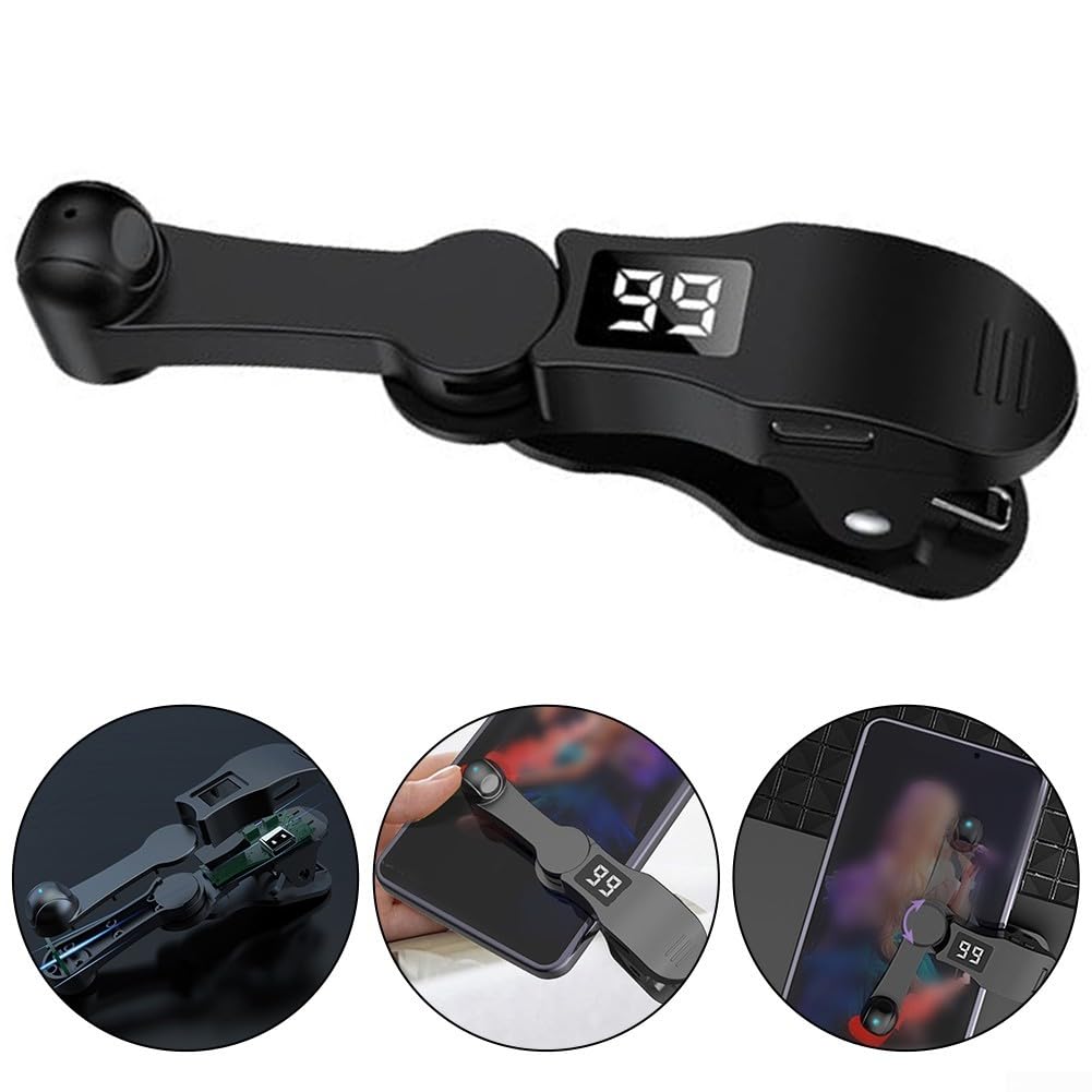 Clicker automatique élé pour téléphones mobiles améliore le jeu avec des fonctions de taraudage rapide (noir)