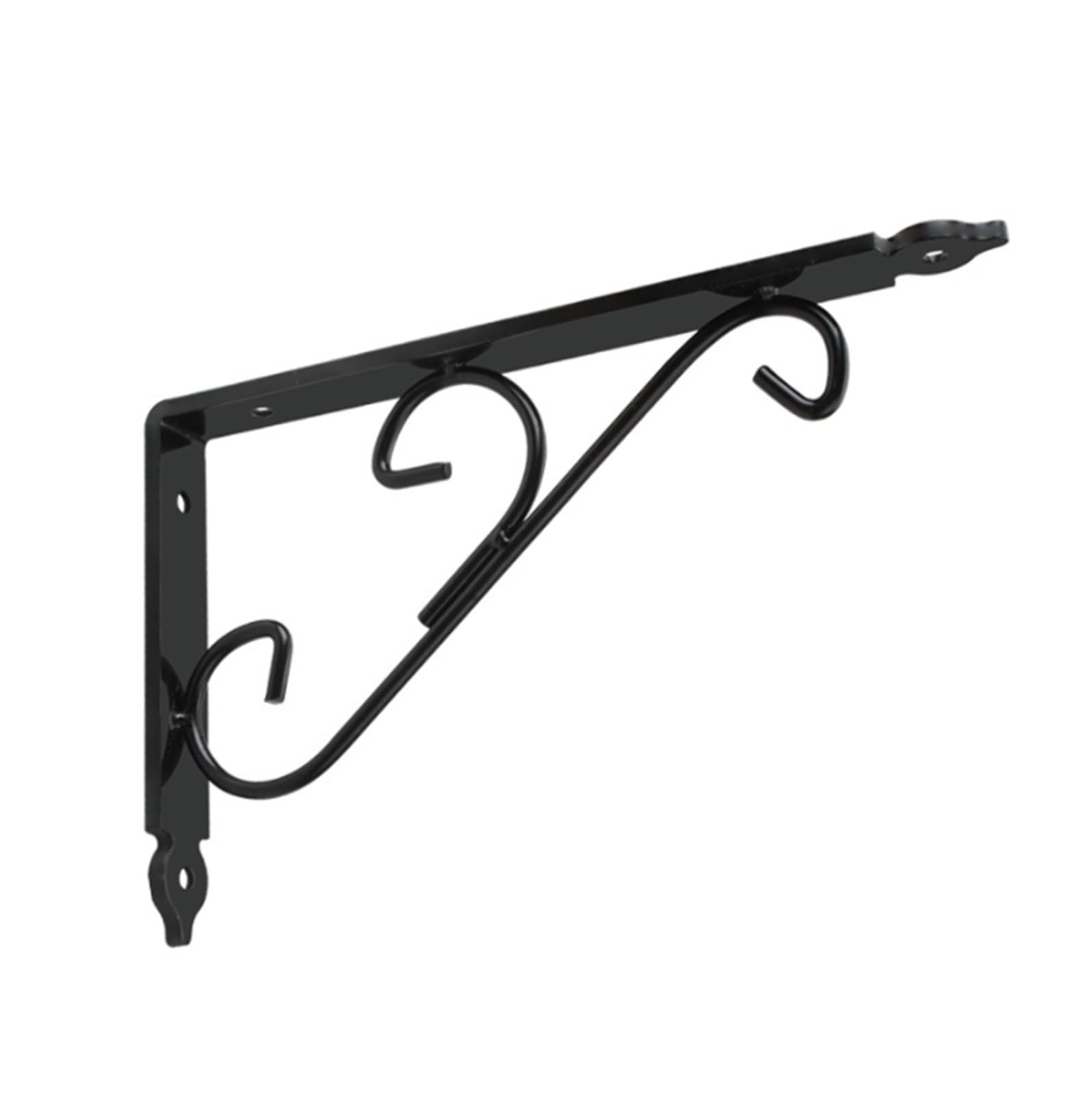 Juaksqzyi Black Wall Mounted Heavy-Duty Shelf Bracket Decorative Floating Shelf Brackets Easy Installation, For Home Diy