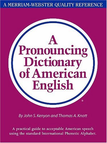 A Pronouncing Dictionary of American English by... B01K2RR23I Book Cover